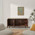 Penrose Walnut And Cream Marble Effect 3 Door Large Sideboard