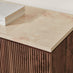 Penrose Walnut And Cream Marble Effect 3 Door Large Sideboard