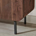 Penrose Walnut And Cream Marble Effect 3 Door Large Sideboard