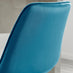 2x Pesaro Blue Velvet Counter Stools Black Legs