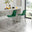 2x Pesaro Green Velvet Counter Stools Silver Legs