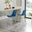 2x Pesaro Navy Blue Velvet Counter Stools Silver Legs