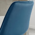 2x Pesaro Navy Blue Velvet Counter Stools Silver Legs