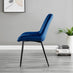 Adley Grey Concrete Effect Storage Dining Table & 4 Navy Pesaro Black Leg Chairs