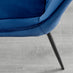 Andria Black Leg Marble Effect Dining Table and 6 Navy Pesaro Black Leg Chairs