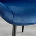 Arezzo Large Extending Dining Table and 6 Navy Pesaro Black Leg Chairs