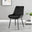 2x Pesaro Black Velvet Dining Chairs Black Legs