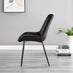 2x Pesaro Black Velvet Dining Chairs Black Legs