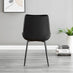 Giovani Round Grey 100cm Table and 4 Black Pesaro Black Leg Chairs