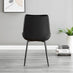 Lira 100cm Grey Metal Extending Dining Table & 4 Black Pesaro Black Leg Chairs
