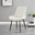 2x Pesaro Cream Velvet Dining Chairs Black Legs