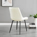 Santorini Brown Round Dining Table And 4 Cream Pesaro Black Leg Chairs