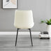 Imperia 4 Black Dining Table and 4 Cream Pesaro Black Leg Chairs