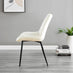 Imperia 4 Black Dining Table and 4 Cream Pesaro Black Leg Chairs