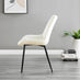 Elina White Marble Effect Round Dining Table & 2 Cream Pesaro Black Leg Chairs