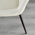 Novara White Marble Black Leg Round Dining Table & 4 Cream Pesaro Black Leg Chairs