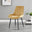 2x Pesaro Mustard Velvet Dining Chairs Black Legs