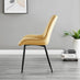 2x Pesaro Mustard Velvet Dining Chairs Black Legs