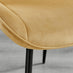 2x Pesaro Mustard Velvet Dining Chairs Black Legs