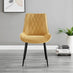 Santorini Brown Round Dining Table And 4 Mustard Pesaro Black Leg Chairs