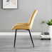 Santorini Brown Round Dining Table And 4 Mustard Pesaro Black Leg Chairs