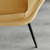 Santorini Brown Round Dining Table And 4 Mustard Pesaro Black Leg Chairs