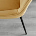 Novara Black Leg Round Glass Dining Table & 4 Mustard Pesaro Black Leg Chairs