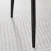 Novara 100cm Round Black Leg Dining Table & 2 Blue Pesaro Black Leg Chairs