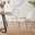 2x Pesaro Cream Velvet Dining Chairs Gold Legs