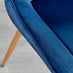 2x Pesaro Navy Velvet Dining Chairs Gold Legs