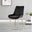 2x Pesaro Black Velvet Dining Chairs Gold Legs