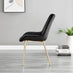 Imperia 4 Black Dining Table and 4 Black Pesaro Gold Leg Chairs
