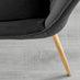 Novara White Marble Gold Leg 120cm Round Dining Table & 4 Black Pesaro Gold Leg Chairs