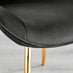 Leonardo 6 Gold Dining Table and 6 Black Pesaro Gold Leg Chairs