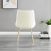 2x Pesaro Cream Velvet Dining Chairs Gold Legs