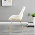 2x Pesaro Cream Velvet Dining Chairs Gold Legs