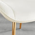 2x Pesaro Cream Velvet Dining Chairs Gold Legs