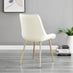 Leonardo 4 Gold Dining Table and 4 Cream Pesaro Gold Leg Chairs