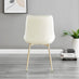 Leonardo 4 Gold Dining Table and 4 Cream Pesaro Gold Leg Chairs