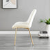 Leonardo 4 Gold Dining Table and 4 Cream Pesaro Gold Leg Chairs