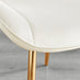 Leonardo 4 Gold Dining Table and 4 Cream Pesaro Gold Leg Chairs