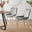 2x Pesaro Grey Velvet Dining Chairs Gold Legs