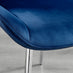 Kylo White Marble Effect Dining Table & 4 Navy Pesaro Silver Leg Chairs