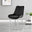 2x Pesaro Black Velvet Dining Chairs Silver Legs