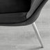 2x Pesaro Black Velvet Dining Chairs Silver Legs