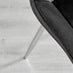 2x Pesaro Black Velvet Dining Chairs Silver Legs
