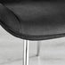 2x Pesaro Black Velvet Dining Chairs Silver Legs