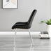 Andria Black Leg Marble Effect Dining Table and 6 Black Pesaro Silver Leg Chairs