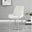 2x Pesaro Cream Velvet Dining Chairs Silver Legs