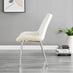 2x Pesaro Cream Velvet Dining Chairs Silver Legs